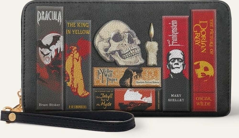 This Codex of Gothic Tales Leather Wallet Horror Goth Halloween Literature New